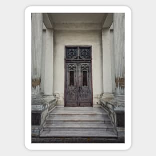 historical building entrance door Sticker